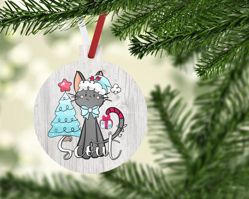 Custom Cat Ornaments. Rescue Cat Gift! Personalized Christmas Gift for the Cat lover! Great Kitten Present! Cat Mom Gift! Custom Cat theme