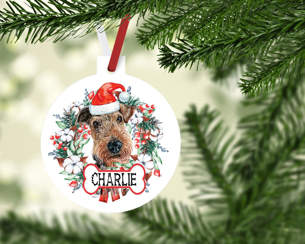 Airedale Ornaments. Custom Airedale Gift. Personalized Welsh Terrier! Airedale Mom gift! Welsh Terrier Ornament! Airedale Ornament!