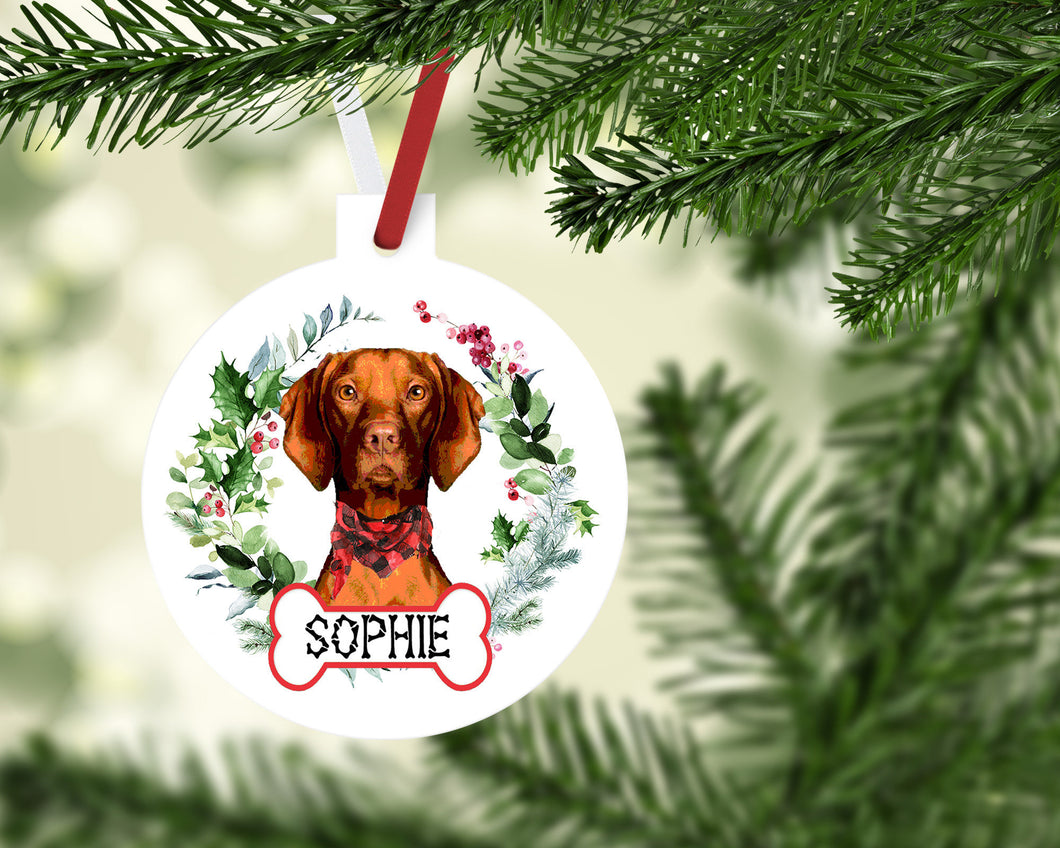 Vizsla Dog Ornaments. Personalized Gift for the Vizsla lover! Vizsla Ornament. Custom Vizsla  Gifts! Vizsla Mom gift! Rescue Dog Gift!