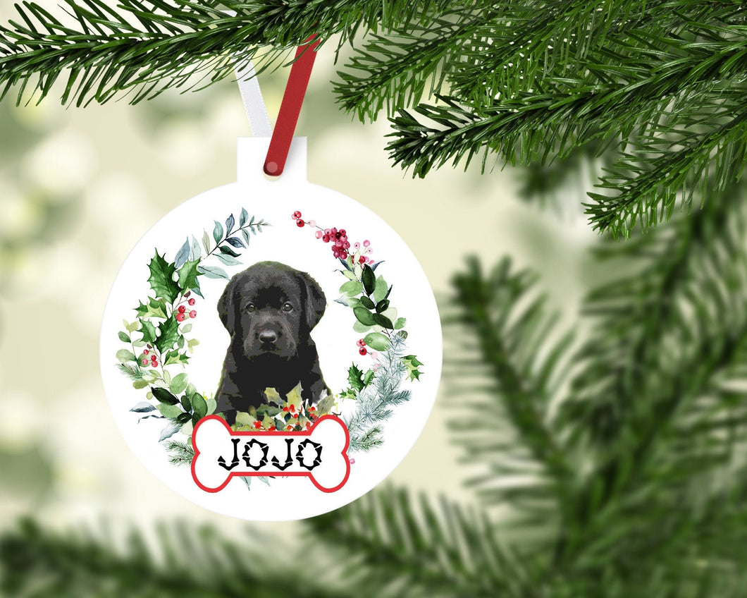 Black Lab Puppy Ornaments. Personalized Gift for the Lab lover! Labrador Retriever Ornament. Perfect Black Lab Gifts! Black Lab Mom gift!