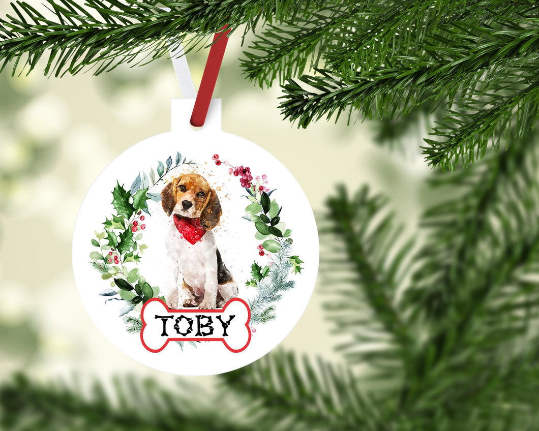 Beagle Dog Ornaments. Personalized Gift for the Beagle lover! Beagle Ornament. Custom Beagle Gifts! Beagle Mom gift! Rescue Dog Gift!