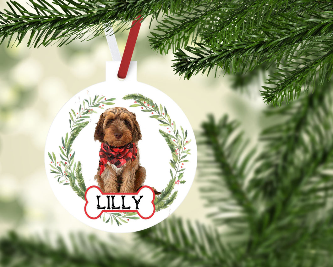 Merle Doodle Ornaments. Personalized Gift for Brown doodle lover! Merle Doodle Ornament.Personalized Doodle Gifts! Merle Doodle Mom gift!