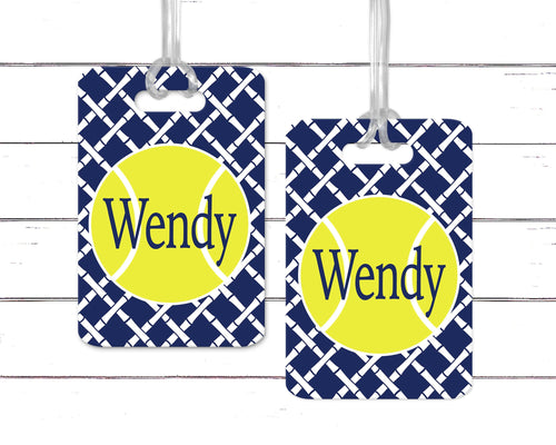 Custom Tennis Bag Tag. Monogrammed tennis gift. Tennis team present. Tennis Birthday or Bachelorette gift. Custom Tennis team gift!