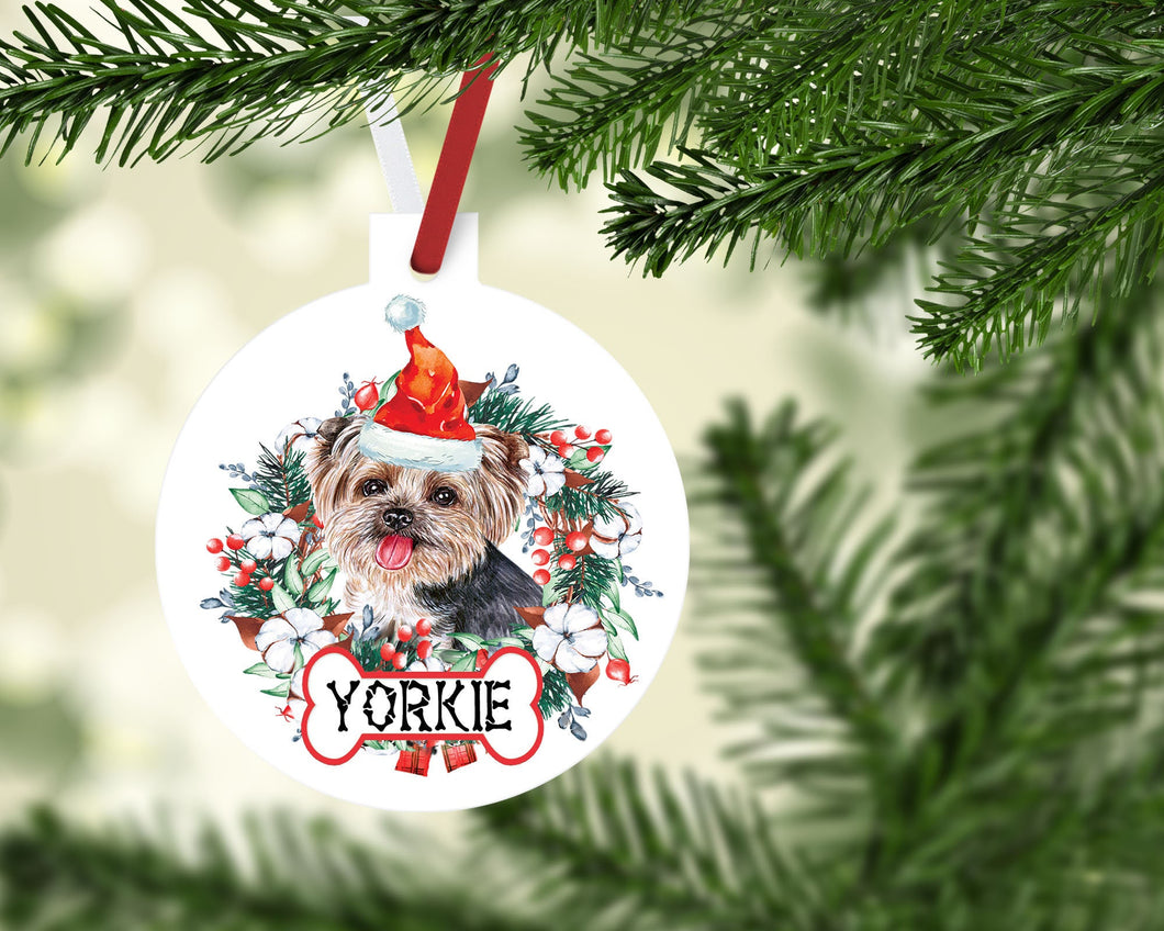 Yorkshire Terrier Dog Ornaments. Personalized Yorkshire Terrier Dog Gift! Personalized Yorkie Ornament. Yorkie Mom gift! Yorkshire Dog mom!