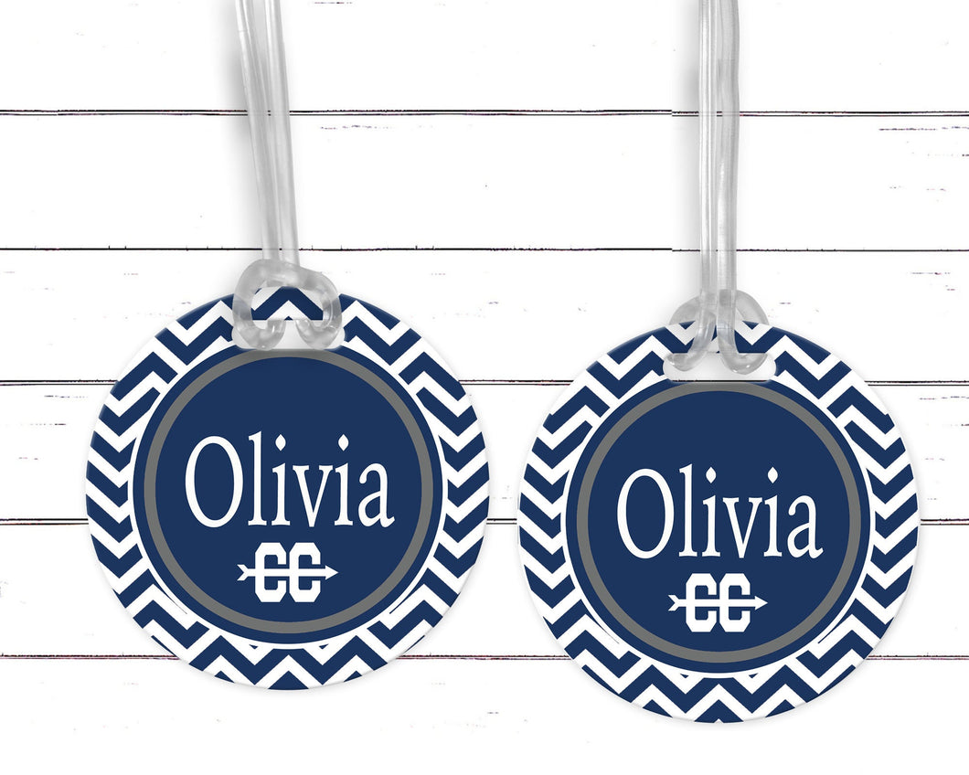 Cross Country Monogrammed Bag Tag. Perfect on a Track bag or luggage! Cross Country team or Coaches gift. Custom colors!