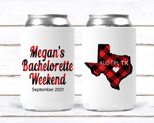 Plaid Beverage Insulators! Flannel Birthday or Bachelorette Party Favors! Plaid Bachelorette Flannel Flannel Fling Favors! Plaid Party Favor