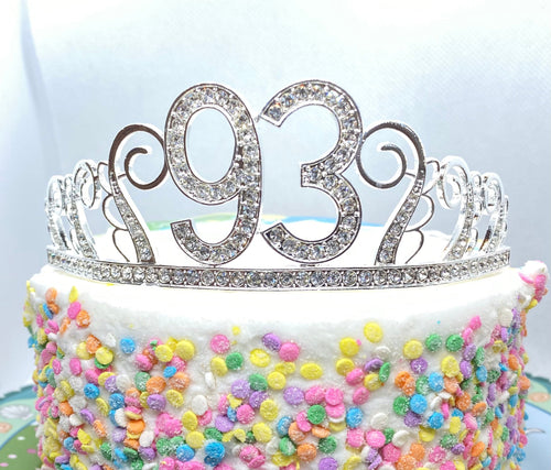 93rd Birthday tiara, Birthday Headband, 93rd Birthday Party Tiara, 93 Birthday Crown, 93 Birthday Party Decoration, 93rd gift!