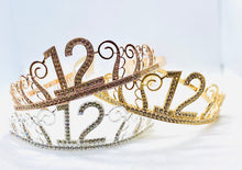 Load image into Gallery viewer, 12th Birthday tiara, 12th Birthday Gift, 12th Birthday Party Tiara, 12th Birthday Crown, 12th Birthday Party Decor, 12 year old present
