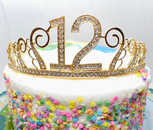 Load image into Gallery viewer, 12th Birthday tiara, 12th Birthday Gift, 12th Birthday Party Tiara, 12th Birthday Crown, 12th Birthday Party Decor, 12 year old present
