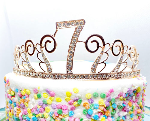7th Birthday tiara, 7th Birthday Gift, 7th Birthday Party Tiara, 7th Birthday Crown, 7th Birthday Party Decoration, 7 year old crown