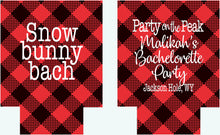 Load image into Gallery viewer, Flannel Party Huggers. Plaid Bachelorette or Birthday Party! Plaid Wedding Favors! Buffalo Plaid Flannel party favor. Glamping or Mountain!
