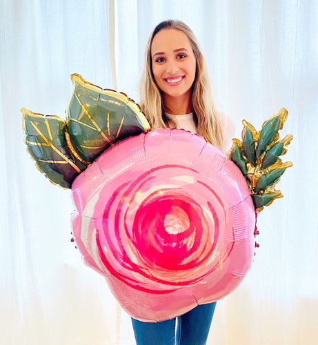 Large flower Balloon | Bachelorette Party Decoration | Bridal Shower Balloon | Large Foil floral Birthday Party Balloon
