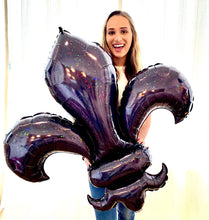 Load image into Gallery viewer, NOLA Bachelorette Party Decoration | NOLA Fleur de Lis Balloon | Large New Orleans Birthday Party Balloon l Mardi Gras Party! NOLA decor
