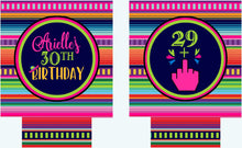 Load image into Gallery viewer, Fiesta Birthday Party Huggers. Fiesta  21 30 40 50 favors!Birthday Fiesta Party Favors. Fiesta Birthday Party Favors! Dirty 30 Fiesta!
