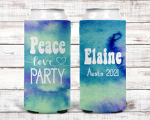 Load image into Gallery viewer, Tie Dye Party Huggers. Hippie 70&#39;s tie dye Birthday Party Huggers. Retro Birthday Favors. 70&#39;s theme Party. Float Tie Dye Favors. Float
