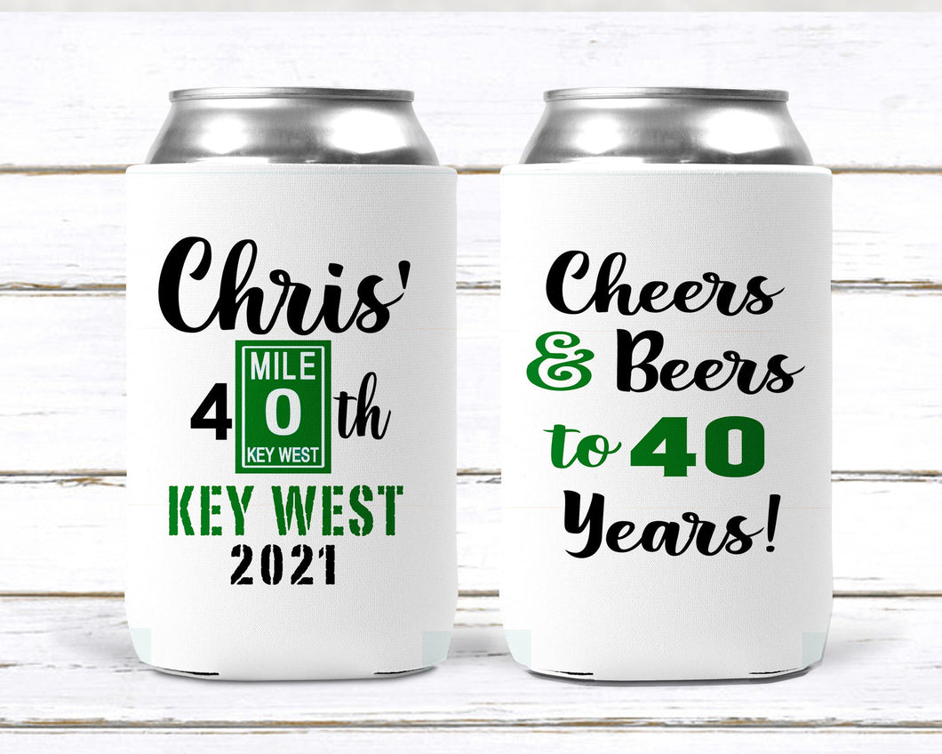 Mile 0 Key West Party Huggers. Tropical Wedding or Bachelorette Party Favors. Key West Girl's Weekend or Family Vacation .