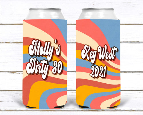 Retro Theme Party Favors. 70s theme 40 50 60 70th Birthday Party Huggers. 70's Retro Birthday or Bachelorette. 70's theme Party Favors.