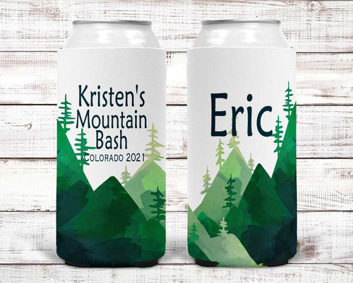 Mountain Party Can Huggers. Slim Can Wedding Favors. Asheville Bachelorette Favors. Colorado Bachelorette Party Huggers! Mountain Wedding