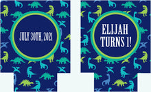 Load image into Gallery viewer, Dinosaur Birthday Party Huggers. Dinosaur Birthday party Favors. Dino Baby Shower Favors. 1st and 2nd Birthday favors!
