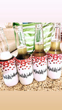 Load image into Gallery viewer, Confetti party huggers. Skinny can party favors. Personalized Birthday or Bachelorette Party Favors. Slim Girls Weekend party favors!
