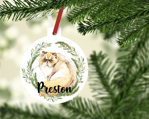 Himalayan cat Ornament. Rescue Cat Gift! Personalized Himalayan cat lover gift! Himalayan cat Present! Cat Mom Gift! Custom Himalayan cat