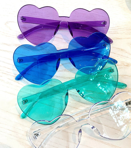 Fun Heart Sunglasses! | Rimless Heart Sunnies | 16th 21st 30th 40 Birthday Party Favors! | Beach Bachelorette Party Favors