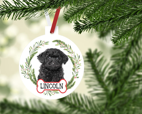 Black Doodle Puppy Ornaments. Personalized Black Doodle Puppy ! Black Doodle Puppy Gift. Custom Doodle Gifts! Black Doodle Mom gift!