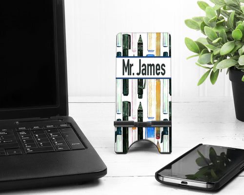 Teacher's Cell Phone Stand. Custom teacher's gift! Personalized teacher gift! Student teacher gift! Teacher Appreciation gift!