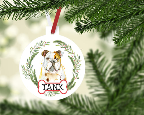 Bulldog Ornaments. Personalized Gift for the Bull dog lover! Bulldog Ornament. Custom Bulldog Gifts! Bulldog Mom gift!