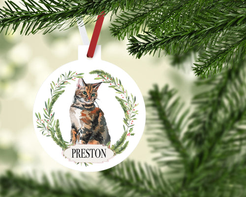 Calico cat Ornament. Rescue Cat Gift! Personalized Calico cat lover gift! Calico cat Present! Cat Mom Gift! Custom Himalayan cat