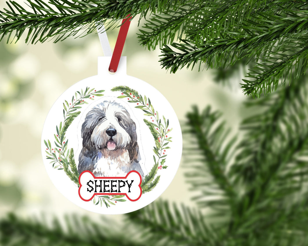 Sheep Dog Ornaments. Custom Sheep Dog Ornament. Personalized Sheep Dog Ornament. Perfect Sheep Dog Gifts! Sheep Dog Mom gift! Sheep Dog