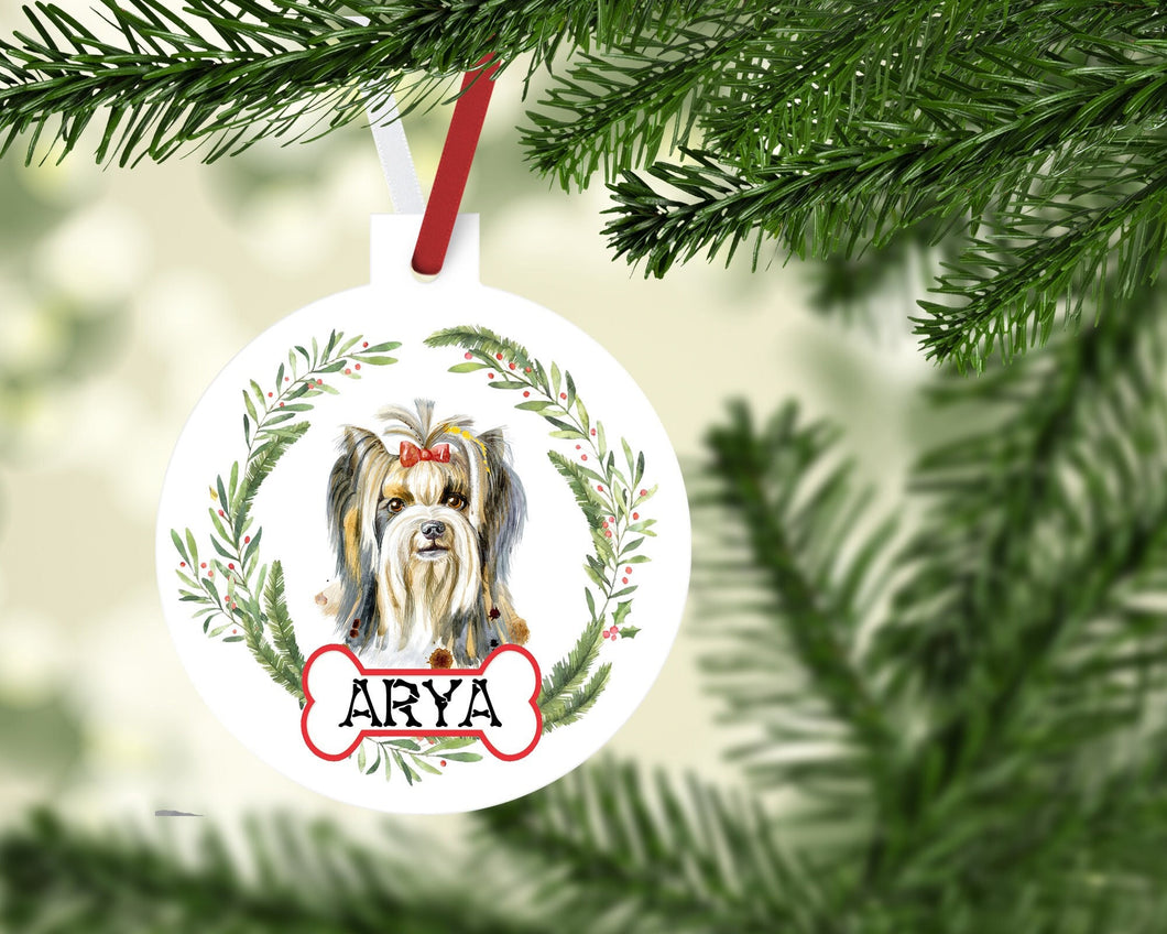 Yorkshire Terrier Dog Ornaments. Personalized Yorkshire Terrier Dog Gift! Personalized Yorkie Ornament. Yorkie Mom gift! Yorkshire Dog mom!