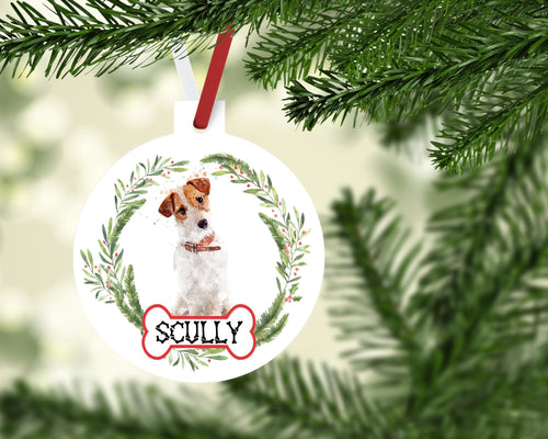 Jack Russell Terrier Dog Ornaments. Personalized Jack Russell Dog Gift! Custom Jack Russell Ornament. Jack Russell Mom gift! Dog mom!