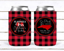 Load image into Gallery viewer, Flannel and Fizz Plaid Party Huggers. Plaid Wedding favors! Baby Shower Favors too! Plaid Birthday party favor.Flannel and Fizz Party
