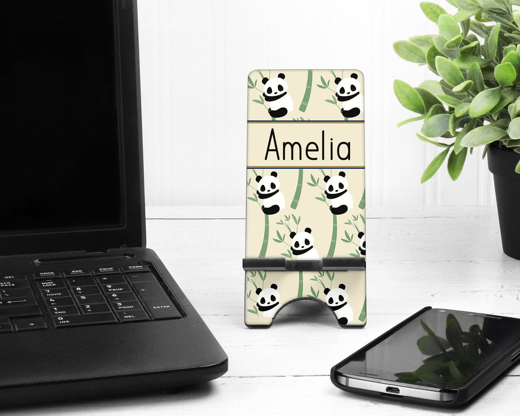 Panda Phone Stand. Personalized Panda Phone Stand, Custom Panda theme gift! Great personalized Panda Bear gift! Teacher, Mother, Daughter!