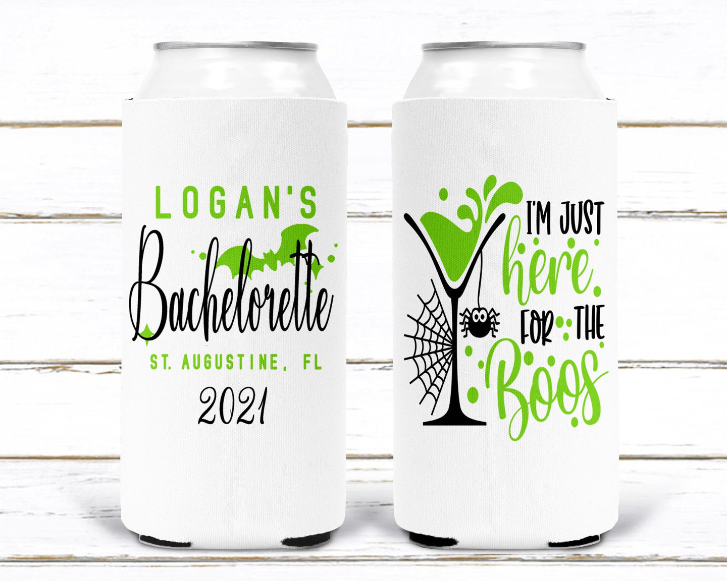 Halloween Party Favors. Personalized Halloween Bachelorette Favors! Here for the Boos! Halloween Wedding shower! Girls Weekend or Birthday