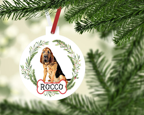 Bloodhound Ornaments. Bloodhound Ornament. Personalized Bloodhound Gift! Perfect Bloodhound Gifts! Bloodhound Mom gift! Rescue Dog!