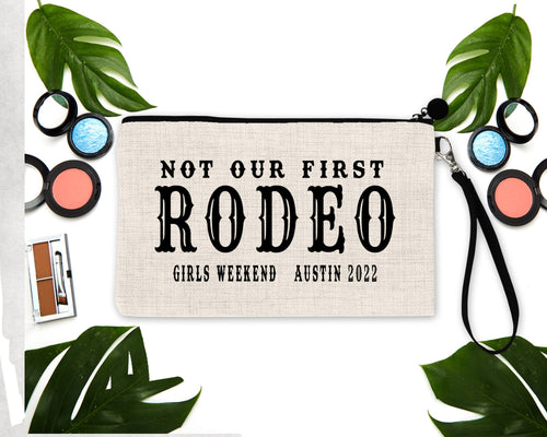 Rodeo Party Linen bag. Personalized Nashville Bachelorette or Girls Weekend Favors. Austin Hangover Bag. Cowgirl Party favors Favors!