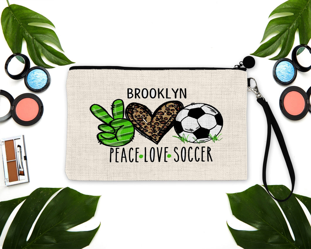 Soccer Make Up bag. Custom Soccer bag. Personalized Soccer Bag. Personalized Soccer Team Gift! Soccer Gift. Soccer coach gift!