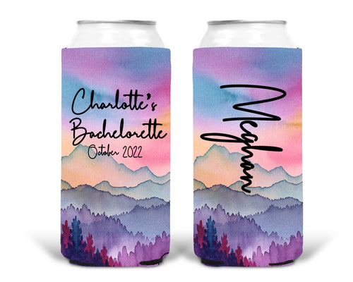 Mountain Party Can Huggers. Mountain Bachelorette or Birthday Favors. Girls Weekend Favors. Camping Bachelorette Party! Mountain Wedding