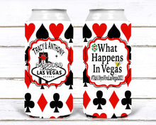 Load image into Gallery viewer, Vegas Party Huggers. Vegas Bachelorette or Birthday Girl&#39;s weekend Favors. Vegas Bachelorette Party Favors. Custom vegas Party huggers.
