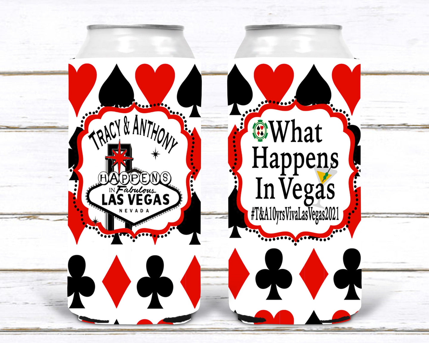 Vegas Party Huggers. Vegas Bachelorette or Birthday Girl's weekend Favors. Vegas Bachelorette Party Favors. Custom vegas Party huggers.