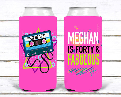 90's Theme Party Huggers. 80's Birthday or Bachelorette Huggers. Retro 80's theme Birthday Favors. 90's Theme Party favors!