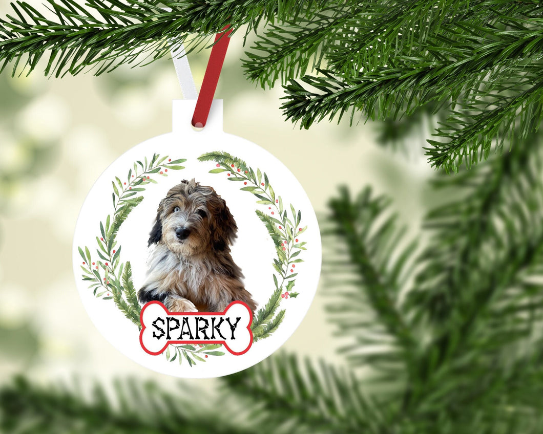 Red Merle Doodle Ornaments. Personalized Gift for the Doodle lover! Merle Doodle Ornament. Custom Doodle Gifts! Red Merle Doodle Mom gift!