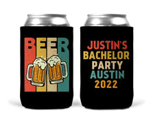 Load image into Gallery viewer, Retro Beer Party huggers. 21 30 40 50 60 70 Beer Birthday Favors! Retro Bachelor Party Gifts. Retro Birthday Party favors.
