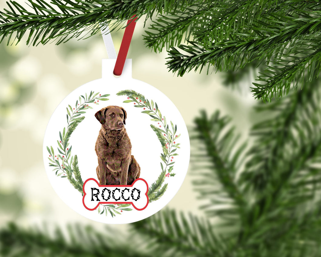 Chesapeake Bay Ornaments. Personalized Chesapeake Bay gift! Chesapeake Bay Retriever Ornament. Custom Chesapeake Bay Retriever Mom gift!