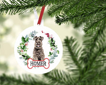 Load image into Gallery viewer, Miniature Schnauzer Ornaments. Custom Schnauzer Gift. Personalized Schnauzer Ornament. Schnazuer Mom gift! Rescue Schnazuer
