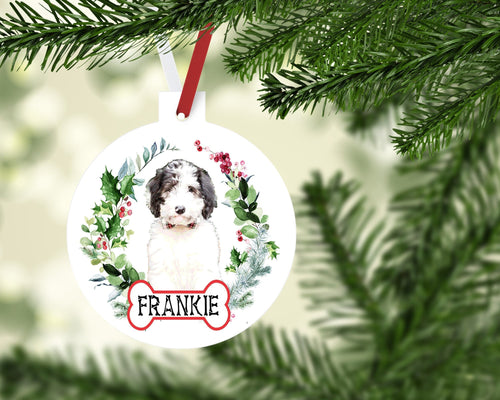 Black and White doodle Ornaments. Custom doodle Gift. Personalized Doodle Ornament. Portuguese Water Dog! Bernedoodle sheepadoodle !
