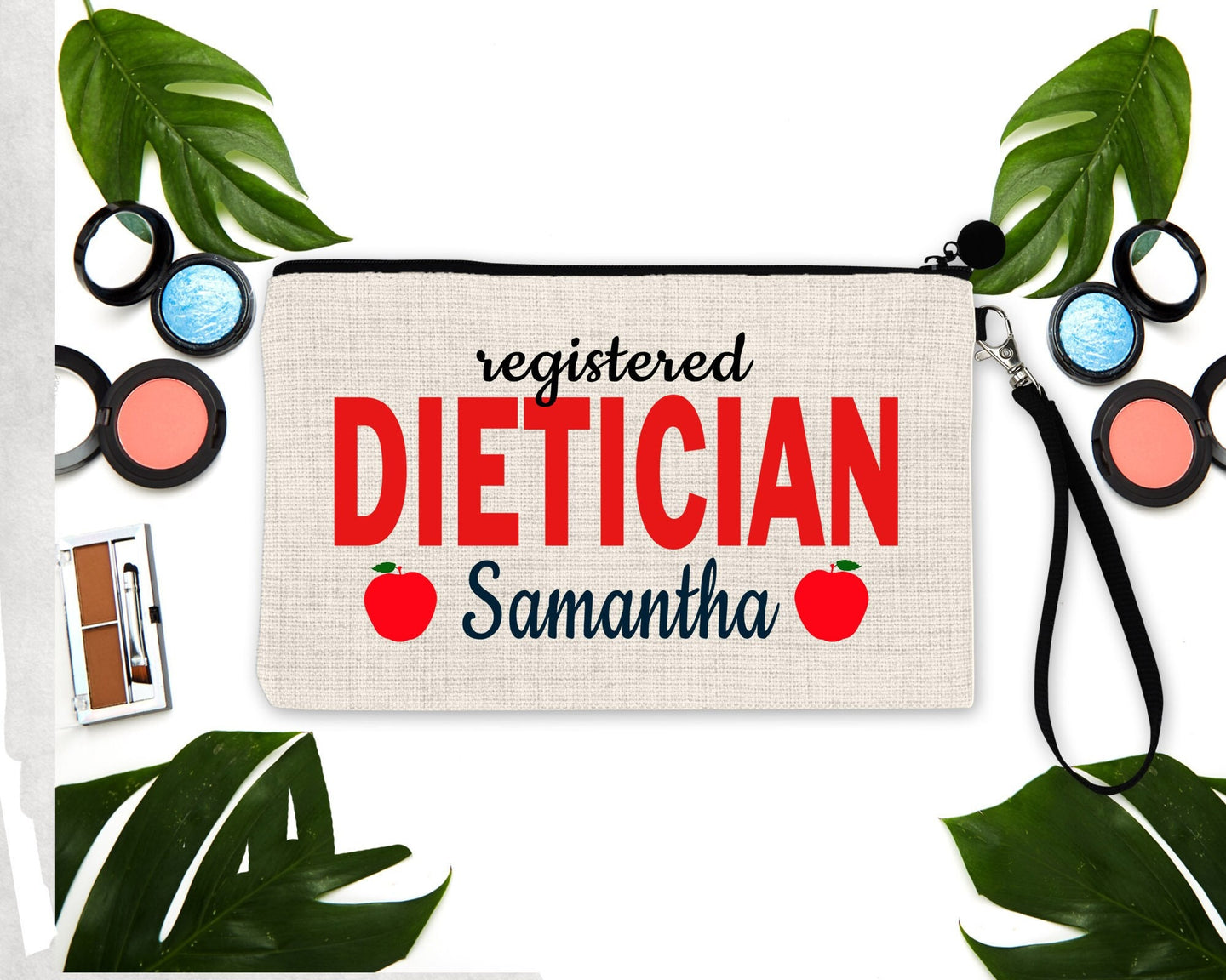 Dietician Make Up bag. Dietician Gifts. Custom Dietician Gift. Medical Office Gifts! Personalized Dietician theme gift! Dietician bag!!
