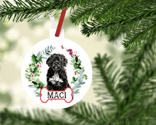 Load image into Gallery viewer, Portuguese Water Dog Ornaments. Personalized Portuguese Water Dog gift! Great Doodle Ornament. Custom Portuguese Water Dog Gifts!
